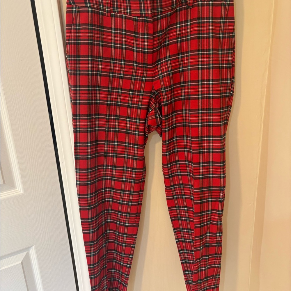 Talbots Red and Black Plaid Women's Pants